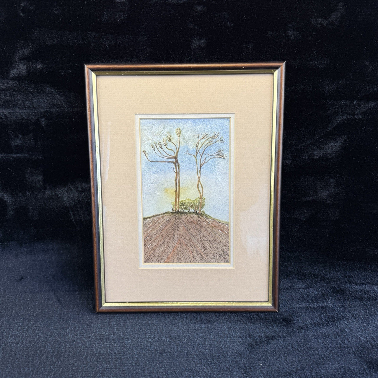 Original Signed Painting Landscape "Paddy's Mount, Christon Bank" wooden framed.7