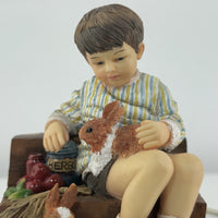 Thumbnail for Leonardo Collection Apples and Rabbits Figurine by Christine Haworth Gift 5.25”2