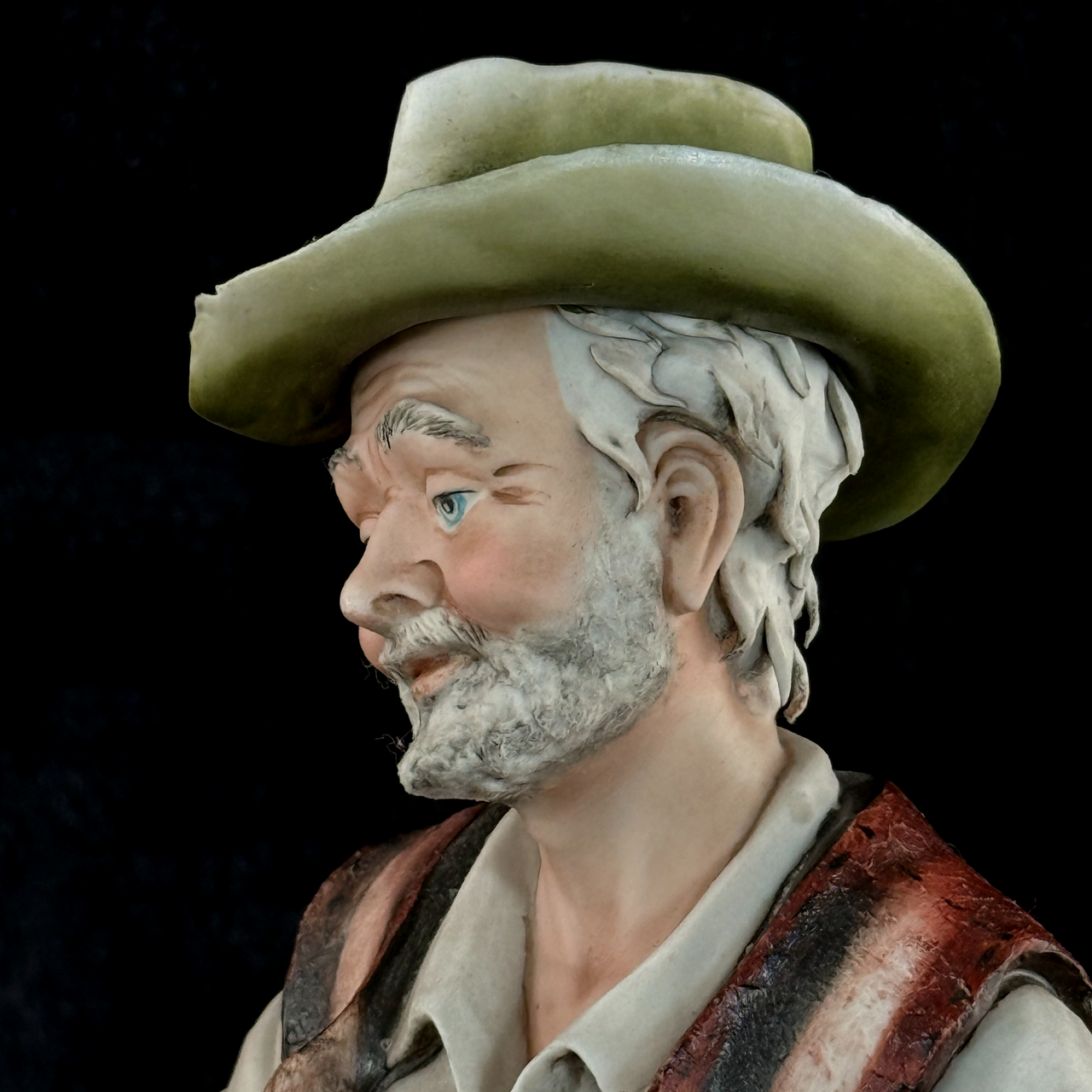 Capodimonte M. Lory Figurine Man With Doves – Signed – 13" Hand Painted bird see13