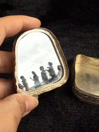 Thumbnail for Chinese Odd Shaped Little Trinket Box With Mirrored Lid Porcelain Top decor.2