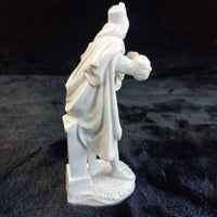 Thumbnail for Antique Porcelain Figurines Pair Woman Man Medieval Style 6in Glazed damaged9
