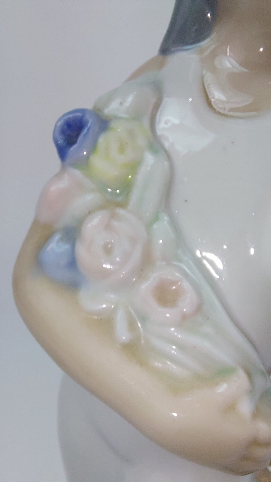 Casades & Girl Dog Porcelain Figurine Spanish Handcrafted Floral Art 8.5" Spain.15