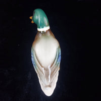 Thumbnail for Vintage Porcelain Duck Good Figurine Mallard Green Head Glazed Ceramic Tall 5