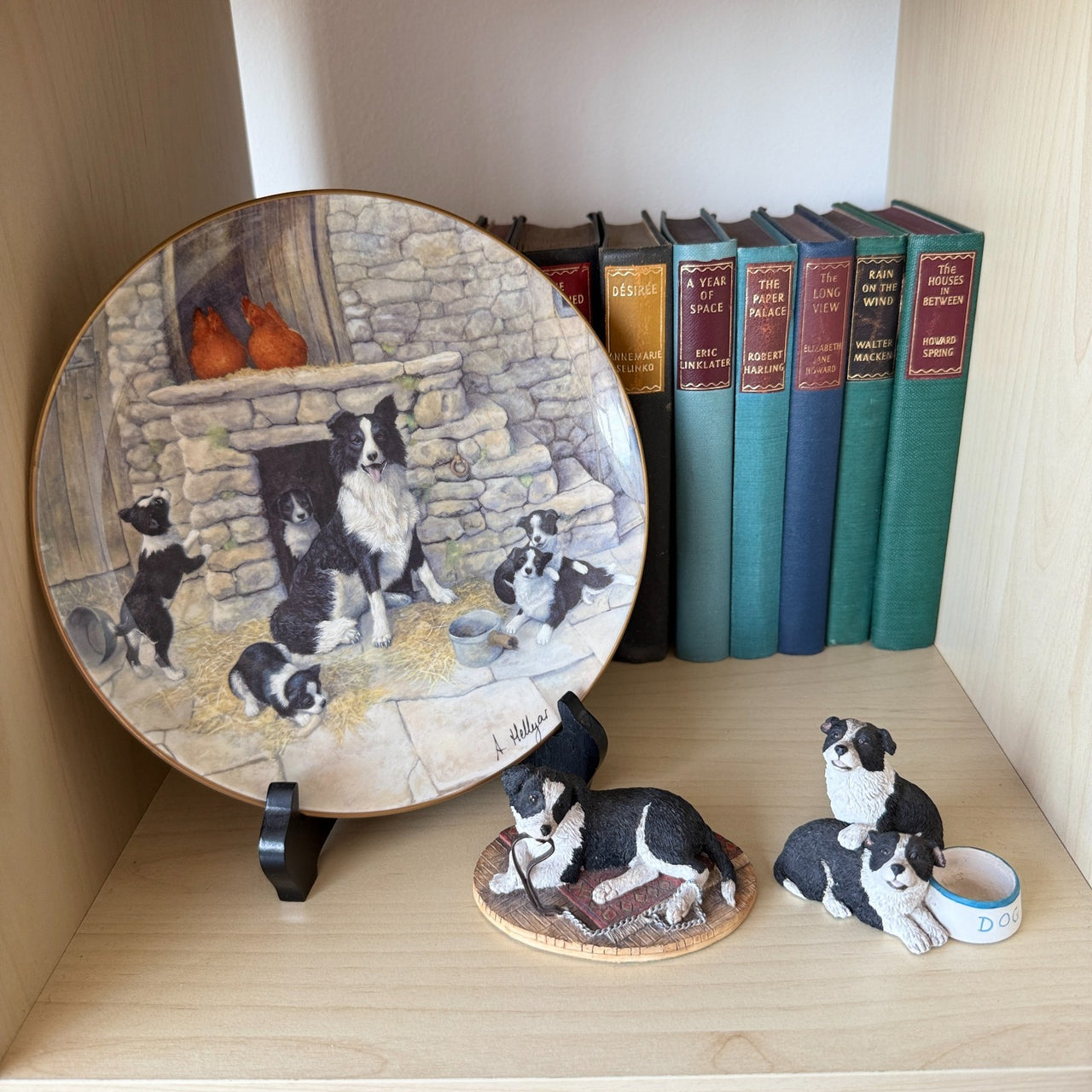 Border Arts Fine Collie Collection Jock's Pride Plate & Two Figurines,box Resin.19