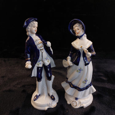 Dresden Style Figurine Pair 8.5