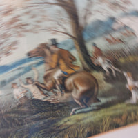 Thumbnail for 19th Century Antique Framed HandColoured Steel Engraving paint Fox Hunting decor4