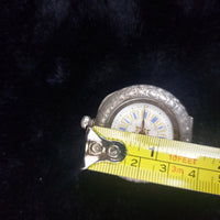Thumbnail for 1800's antique Continental Silver Ladyâs Fob Watch Enamel Dial Ornate needs re19