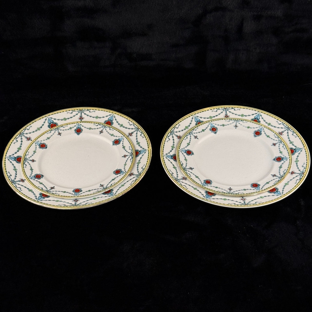 Large Lot of 6 Antique/Vintage Devon Ware (S. F. & Co.) CECIL 1204 Dish & Plates5