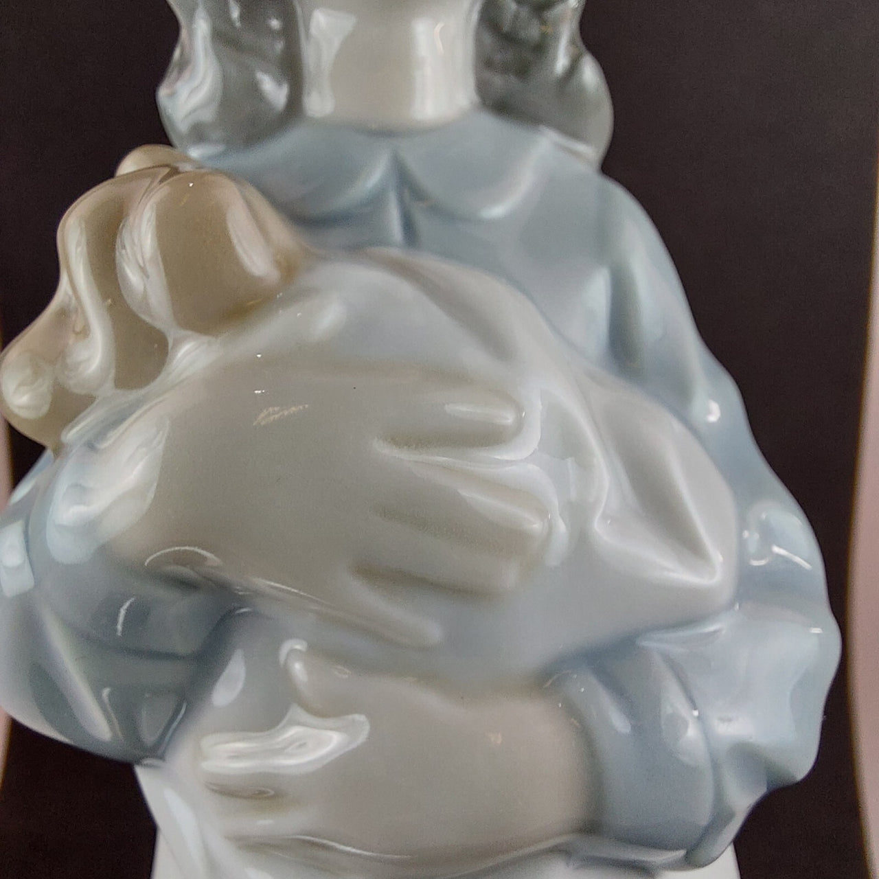 NAO Handmade Beautiful Porcelain Young ladyl with Puppy Figurine - 8.9" - 1990.7