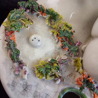 Thumbnail for Antique staffordshire Swan Victorian Spill Vase Porcelain 4.5