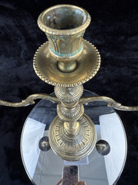 Thumbnail for Vintage Solid Ornate Brass Candelabra - Neoclassical/Victorian Style Collectable12