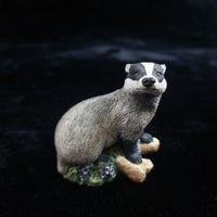 Thumbnail for Border Fine Arts Society Woodland Ramble Badger 2005 Figurine B0913 - 7cm Tall0