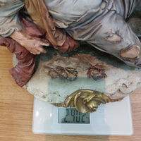 Thumbnail for Original Merli Bruno Figurine Capodimonte Italy old Man on Bench with Squirrel23