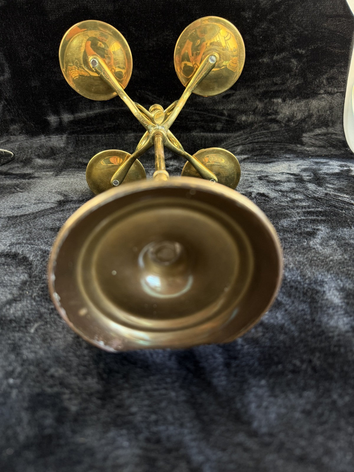 Vintage Brass Candelabra  Four Arm Candlestick Holder13