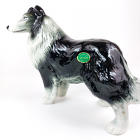 Thumbnail for Vintage Nelson Staffordshire Ceramic Collie Figurine 1960s Collie bookshelf deco0