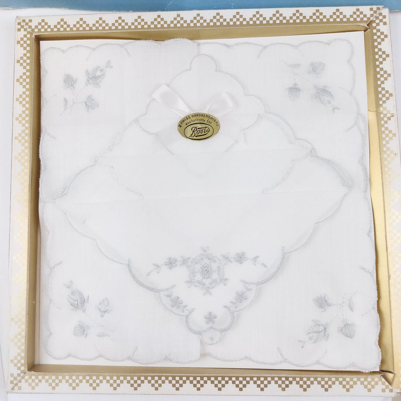 Swiss Coasters Handkerchiefs porcelain anniversary Set gift AJL Stoke-onTrent4