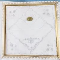 Thumbnail for Swiss Coasters Handkerchiefs porcelain anniversary Set gift AJL Stoke-onTrent4