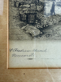 Thumbnail for Antique Authentic Signed Etchings - A British Cathedral and St. Andrew's Church10
