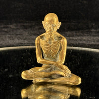 Thumbnail for Antique Brass Indian Starving Buddha Statue – 3” Fasting Siddhartha Figurin3