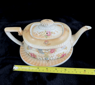 Beautiful Antique Crown Devon Fieldings Teapot with Stand - 