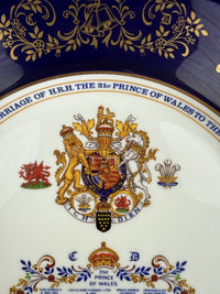 Thumbnail for Rare Aynsley Royal Commemorative Plate prince Charles & Diana Wedding 1981 Gilt 3