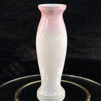 Thumbnail for Victorian Pink Milk Glass Vase Portrait Enamel 8” Antique Vase bedroom vtg decor4