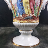 Thumbnail for Capodimonte Style Vase with Classical Figures decor roman antique greek Figurine7