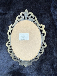 Thumbnail for Italian Vintage/Antique Brass Oval Frames with Fabric Prints - Set of 3 Italy14