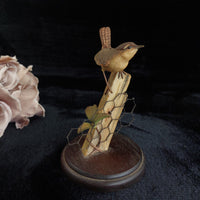 Thumbnail for Fine Border Arts Wren on Post RB9 1990 Figurine Scotland Hand Made Bird Sculptur1