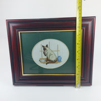 Thumbnail for Handstitched Siamese Cat Cross Stitch Picture -Beautifully Framed Needlework Art2