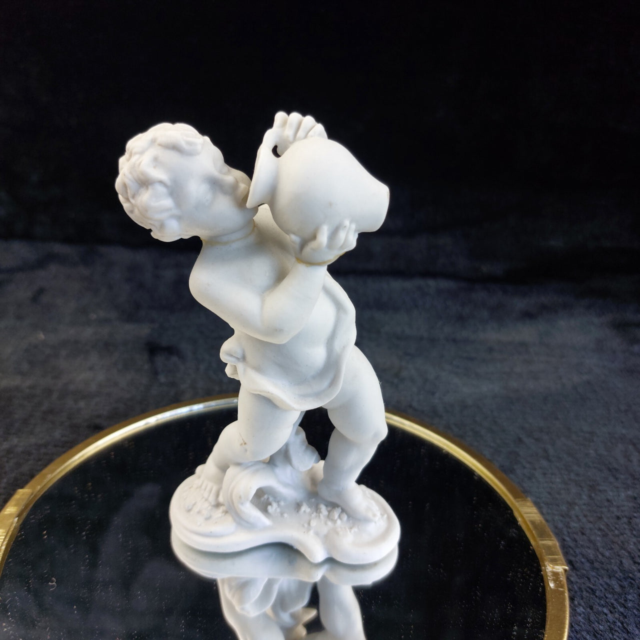 18th century Paul Pfuert Studio-Haus Cherub Pair 5in Bisque White Figurine antiq14