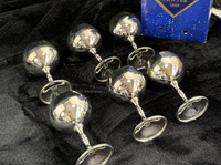 Thumbnail for VALERO Plated Silver Goblets Set of 6 - Made in Spain - 12.5cm Tall silver decor17