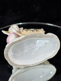 Thumbnail for Antique Cupid German Porcelain Figurine w Wheelbarrow Match Holder SPM see pics.15