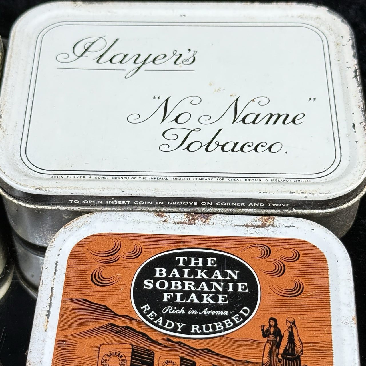 Rare 10 Balkan Sobranie Express State Tobacco Tin Lot Vintage UK Flake Ornament5