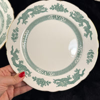 Thumbnail for Royal Cauldon Antique Green Dragon Plates x6 England Ironstone c.1900s. 10.5
