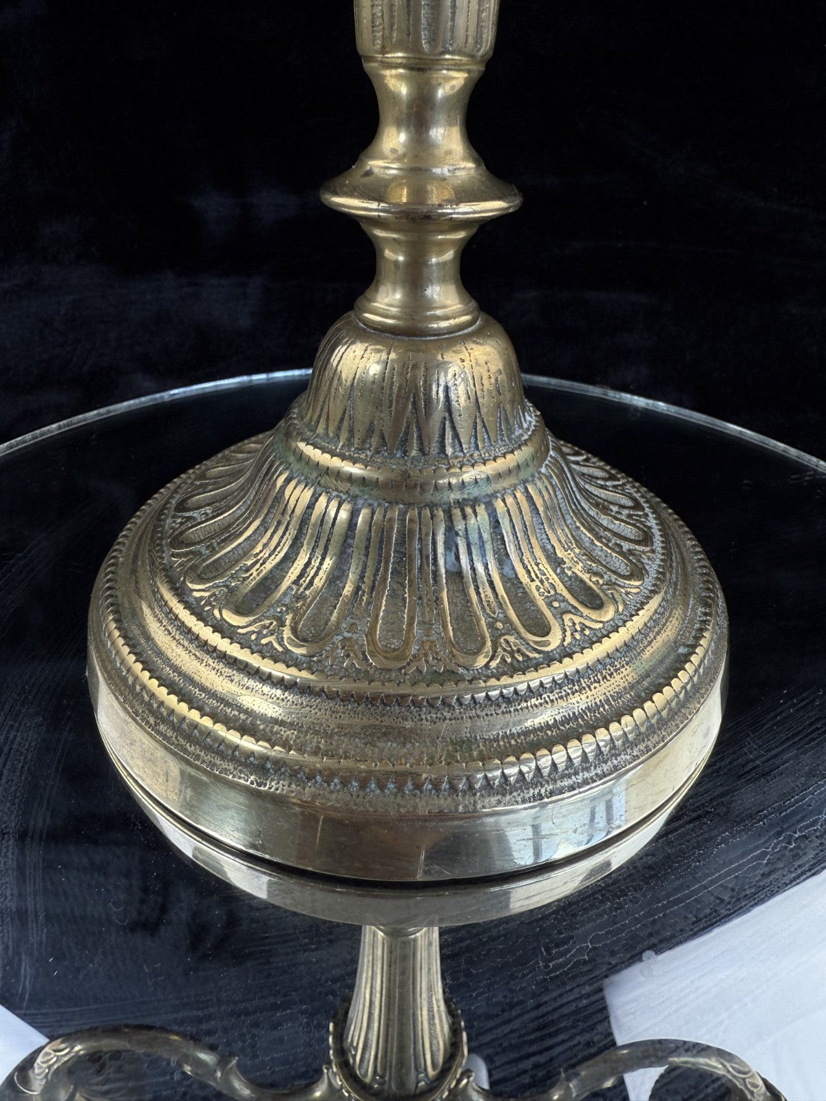 Vintage Solid Ornate Brass Candelabra - Neoclassical/Victorian Style Collectable5