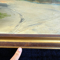 Thumbnail for Original Oil Painting on Canvas Signed Y. Holm - Thatched Landscape Cottages8