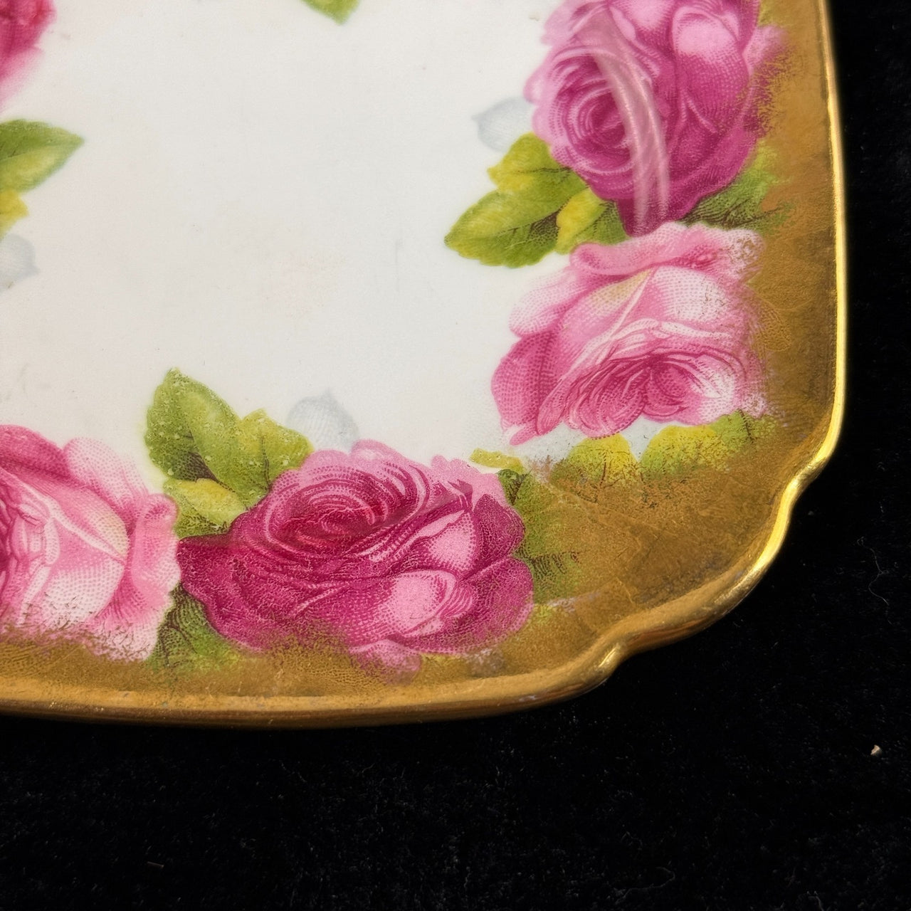 Royal Albert Old English Pink Rose Tea Set of 2 & 2 side plates Rose Gold 6 pc.11