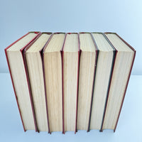 Thumbnail for Reader’s Digest Condensed 1980s Books Set x7 Red Leatherette Bookshelf Deco3