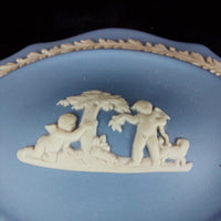 Thumbnail for Wedgwood Jasperware  Blue Oval   Elegant Vintage Collectible Trinket Box 4