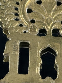 Thumbnail for BIRH Brass Miniature Indian Throne Backrests Set of 3 Hindu Temple Art Vintage7