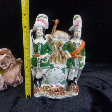 19th century antique Staffordshire Hunter Figurine Deer Antler  9