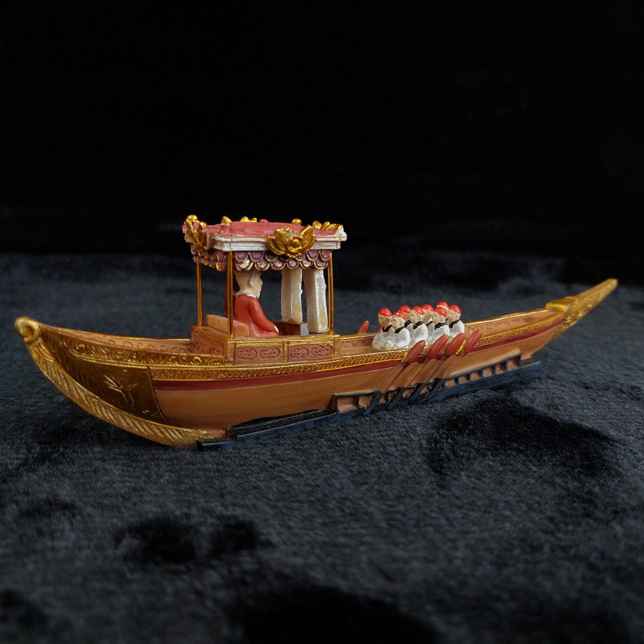 Middle Eastern Sultan’s Boat Figurine Hand Painted Wood Resin Model decor   20cm11