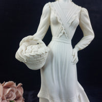 Thumbnail for Studio Bessi G. Lady Figurine Signed Resin, Country, hat damaged 17