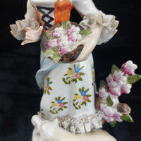 Thumbnail for German Porcelain Figurine Pair Shepherdess & Shepherd Sheep 10