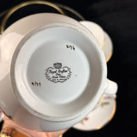 Thumbnail for Royal Grafton Fine Bone China Tea Set Pink Floral 14 Piece England Vintage Gold.7