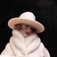 Thumbnail for RARE Giuseppe Armani Flowers Winter Lady figurine Florence boxed White Fur Coat.17