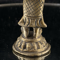 Thumbnail for Antique Thai Bronze Dancer Statue Brass Asian Gilt Flute Player Tibetian 4.5” 7