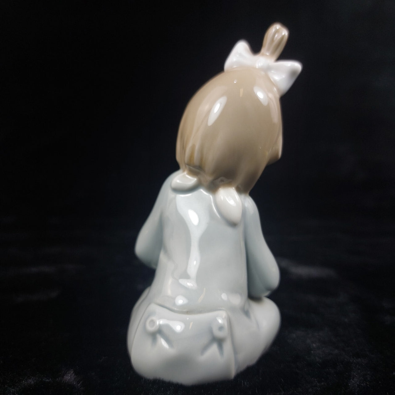 NAO Lladro"Soup by Time" Figurine Baby Girl w Spoon & Bowl kidsroom decor Lladró11