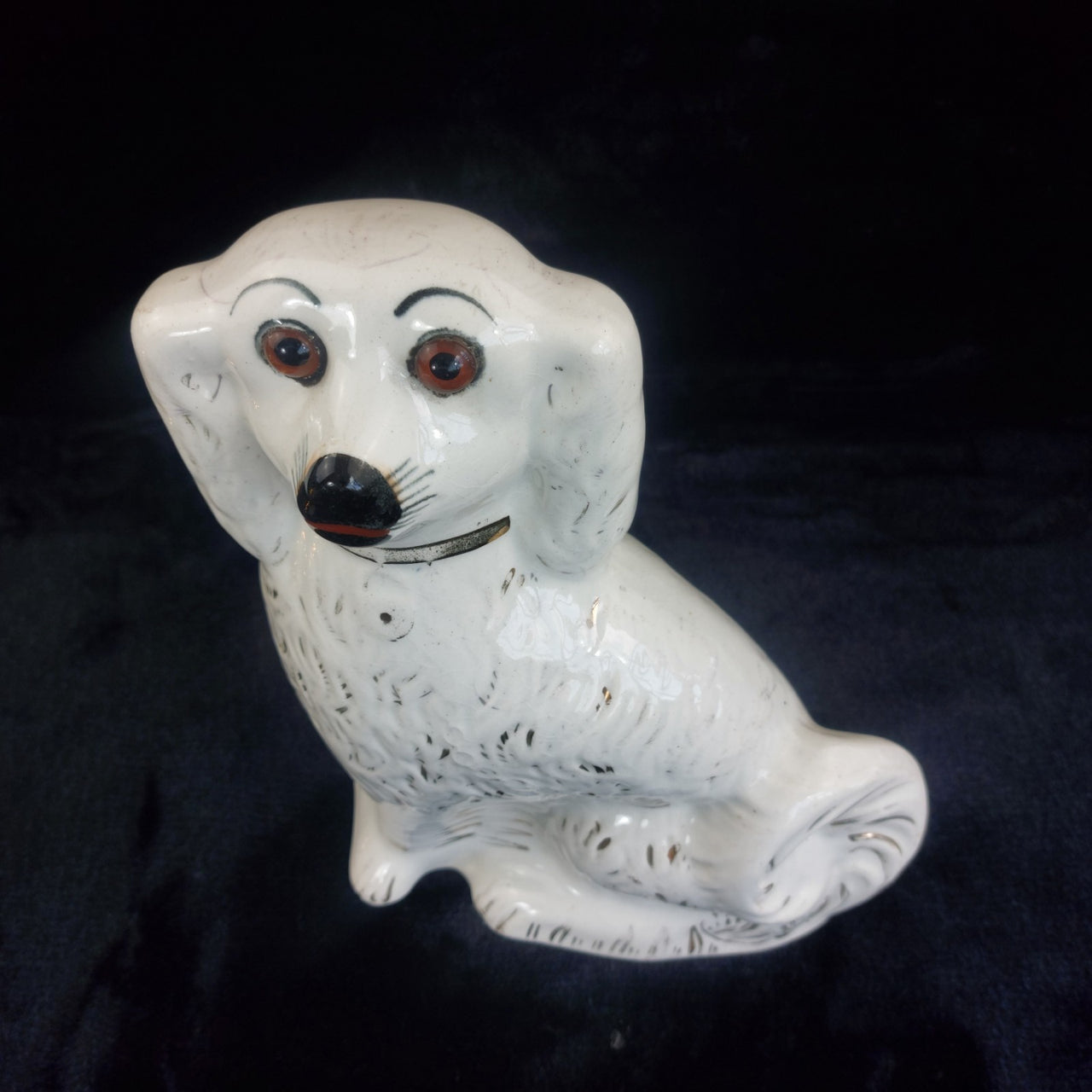 Staffordshire 19th Century antique porcelain Dog figurine 10.5" Spaniel11